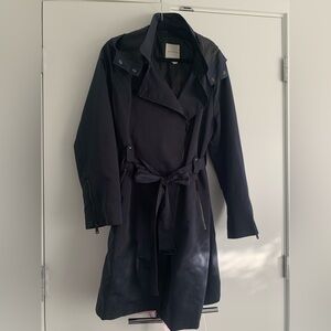 Avec Les Filles Blue Trench Coat with Belt